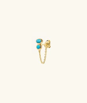 Bronte Turquoise Chain Stud