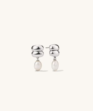 Puffy Charlotte Pearl Drop Earring
