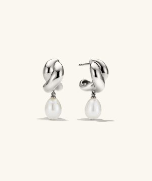 Brioche Pearl Drop Earring