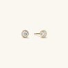 Bezel Round Lab Grown Diamond Studs 0.5 ct