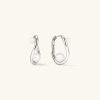 Dôme Figure Pearl Hoops