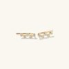 Lab Grown Diamond Zig-Zag Climber Studs