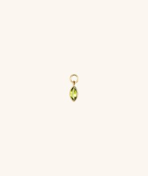 Marquise Gemstone Hoop Charm
