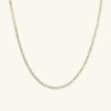 Zadie Bezel Lab Grown Sapphire Tennis Necklace