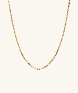 2.5mm Round Box Chain Necklace