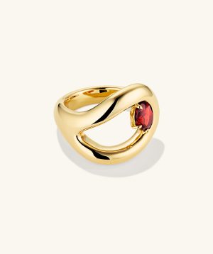 Organic Dôme Curve Gemstone Ring
