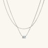 Layered Baguette Necklace