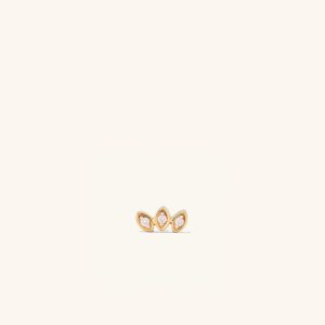 Piercing Studio - Marquise Diamond Bar Flat Back Stud