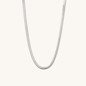 Bold Herringbone Chain Necklace