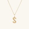 Bold Letter Pendant Necklace